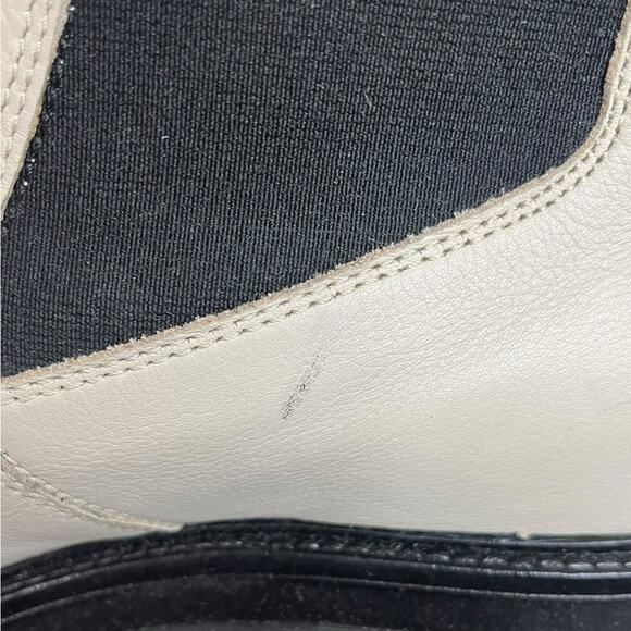 JONES BOOTMAKER Denno Off White Leather Chunky‎ Chelsea Boots Women's Size 8 - Picture 8 of 11